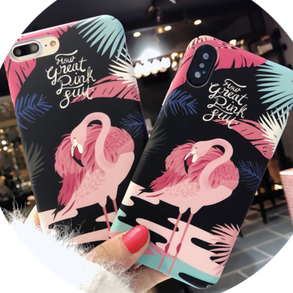 iPhone XR/XS/X/7/8/+❤️️flamingo phone case